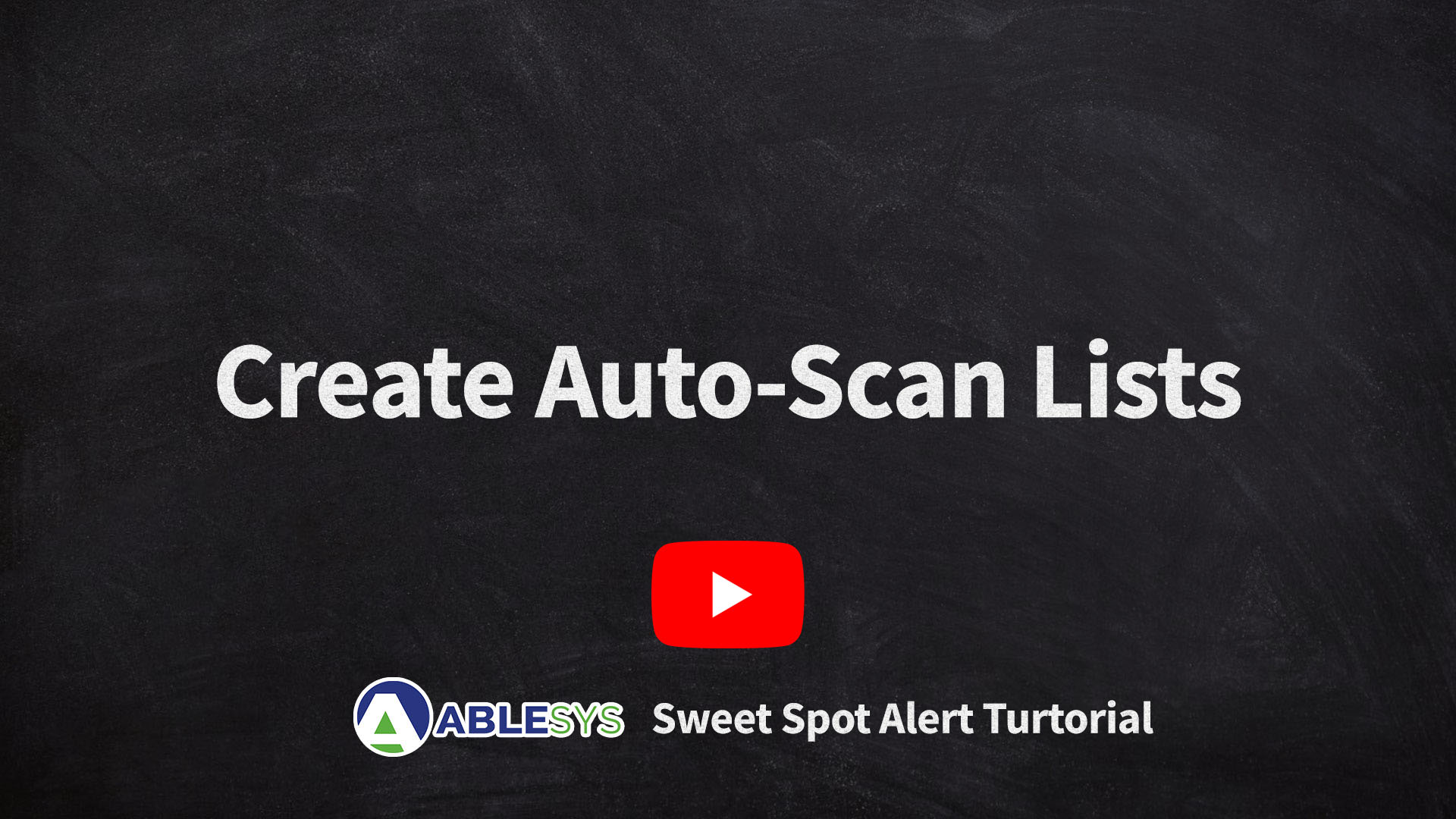 Create Auto-Scan Lists