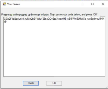 Paste session token