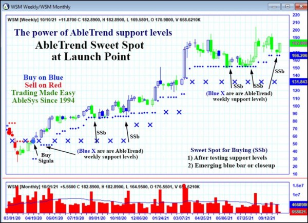 AbleTrend Trading Software WSM chart