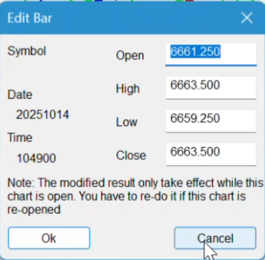 Edit a Bar