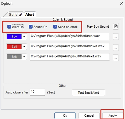 Alerts Window